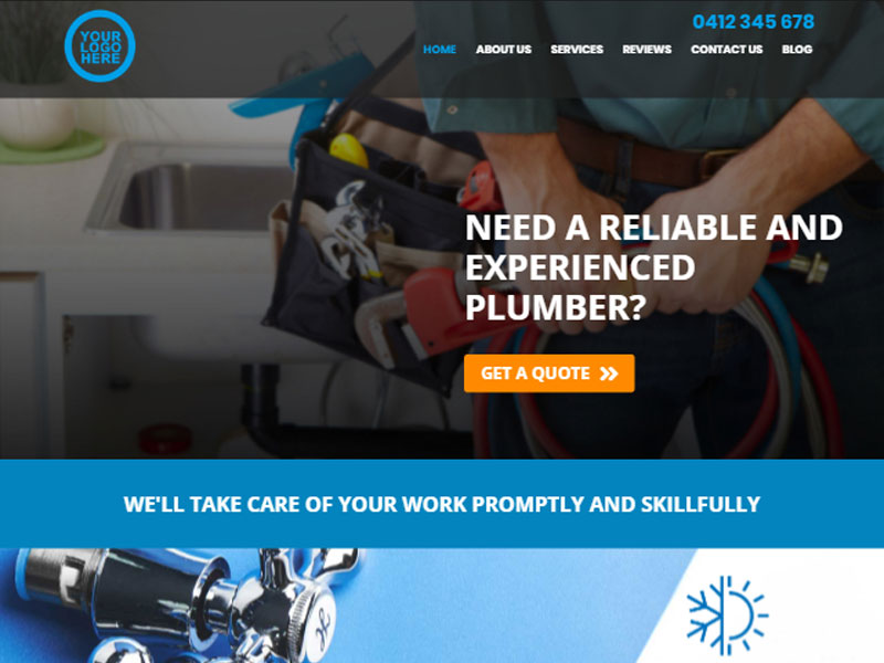 plumbers website design 1