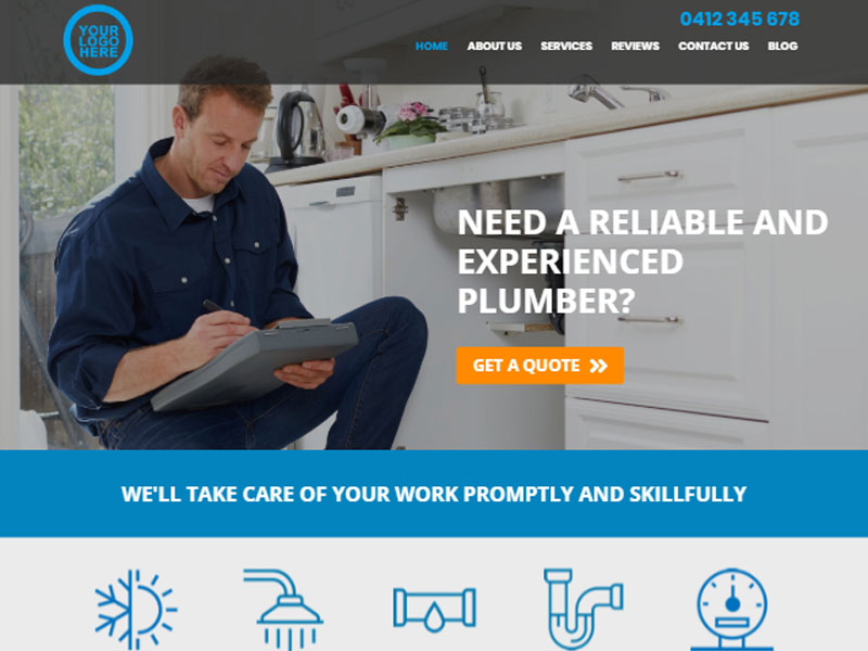 plumbers website design 2
