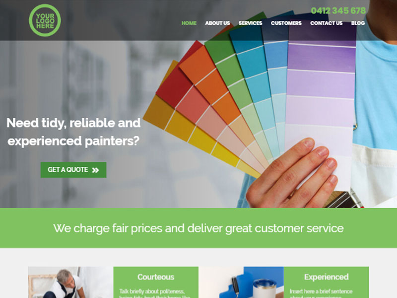 painters website design 2