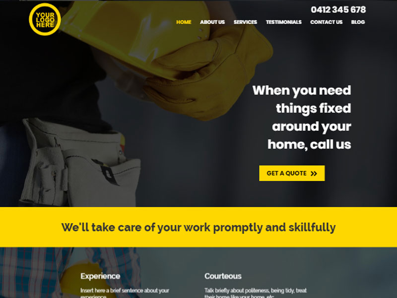 handyman website design 2