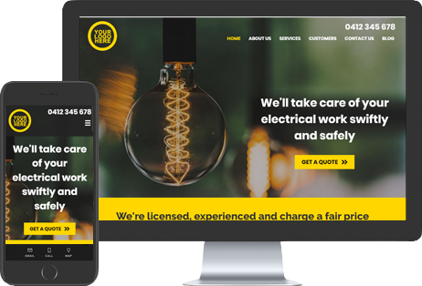 electricians responsive website design
